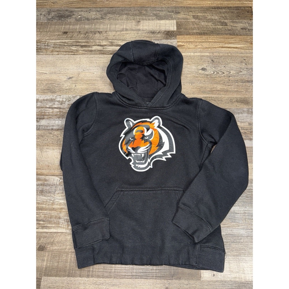 NFL Team Apparel Cincinnati‎ Bengals Kids Hoodie Black Youth Medium 10/12